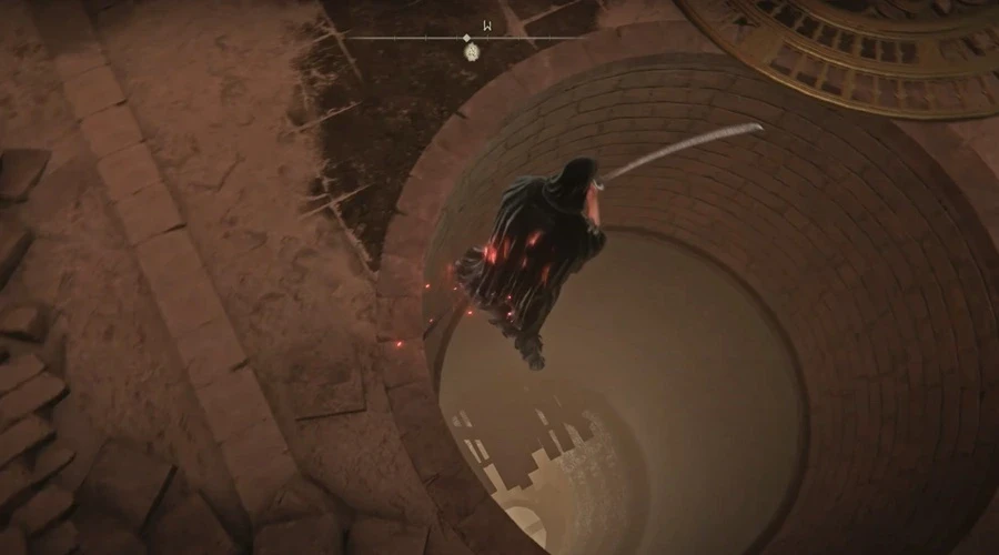 Jump into the open sewer grate