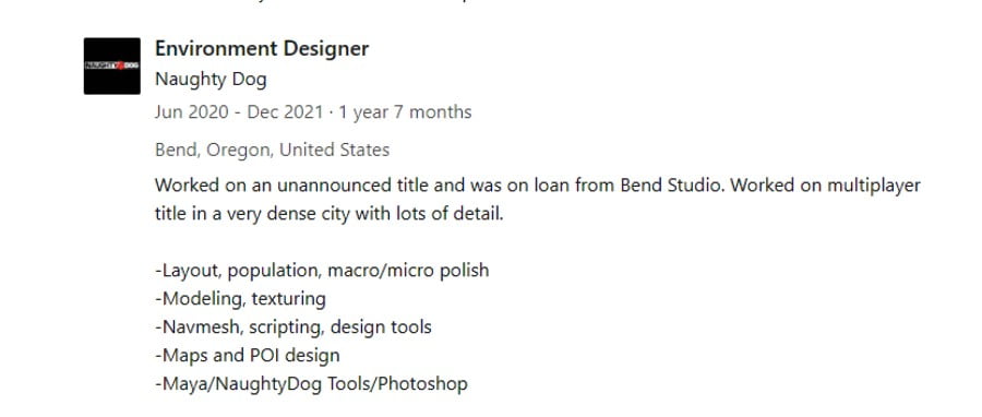Game Designer of Naughty Dog, Mathew Seymour's