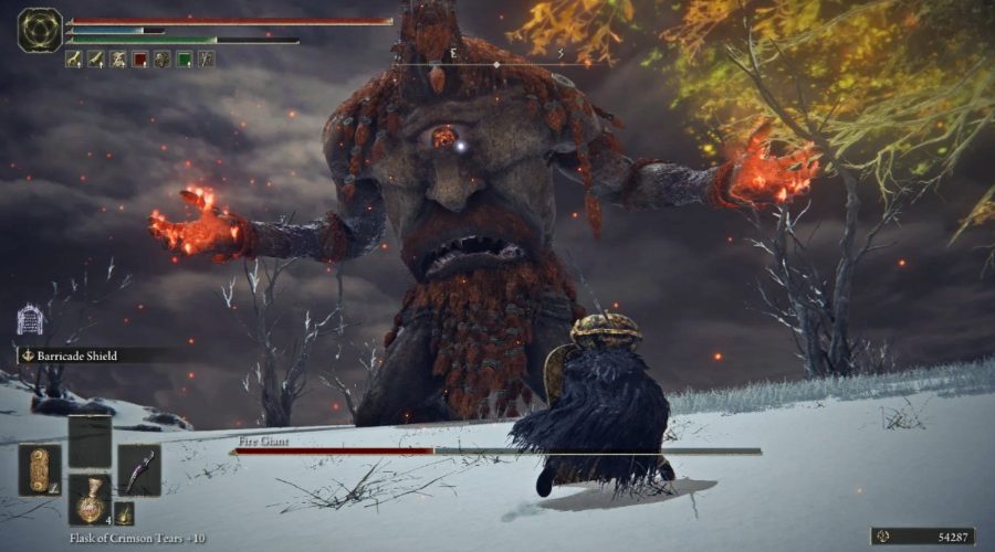 Look for the eye on chest of Fire Giant