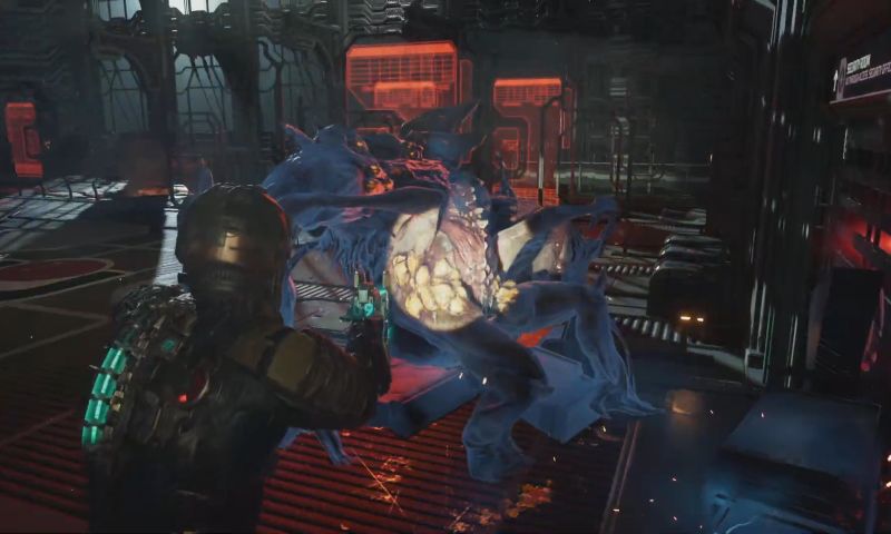 Dead Space Remake Brute boss battle in Main Atrium