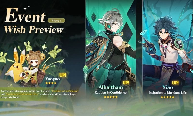 Genshin Impact 3.4 New Characters