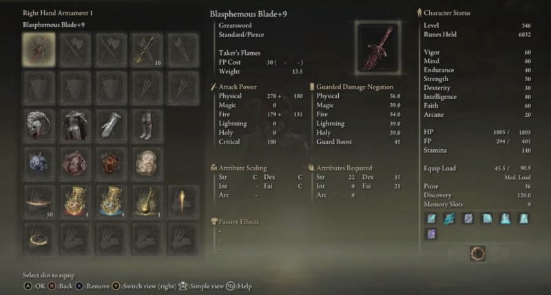 Elden Ring Blasphemous Blade Introduction