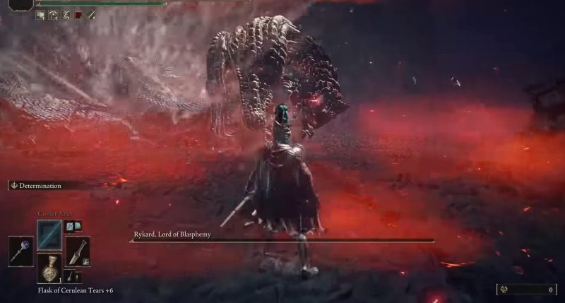 Fighting with Elden Ring Rykard Boss