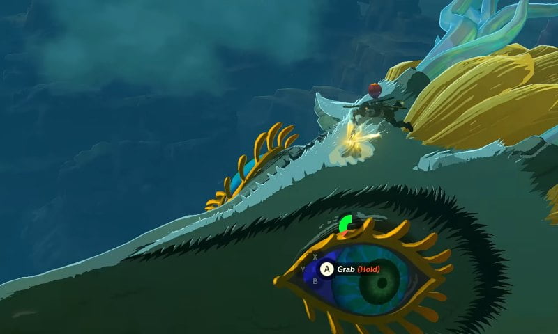 Riding on Light Dragon in Zelda: Tears Of The Kingdom