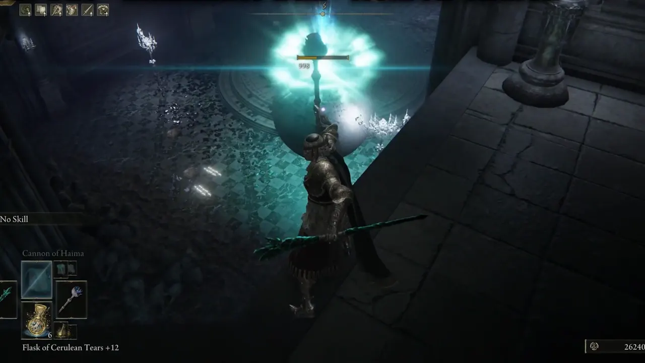 Nokron, Eternal City Silver Sphere Enemy Fight in church for Larvel Tear in Elden Ring