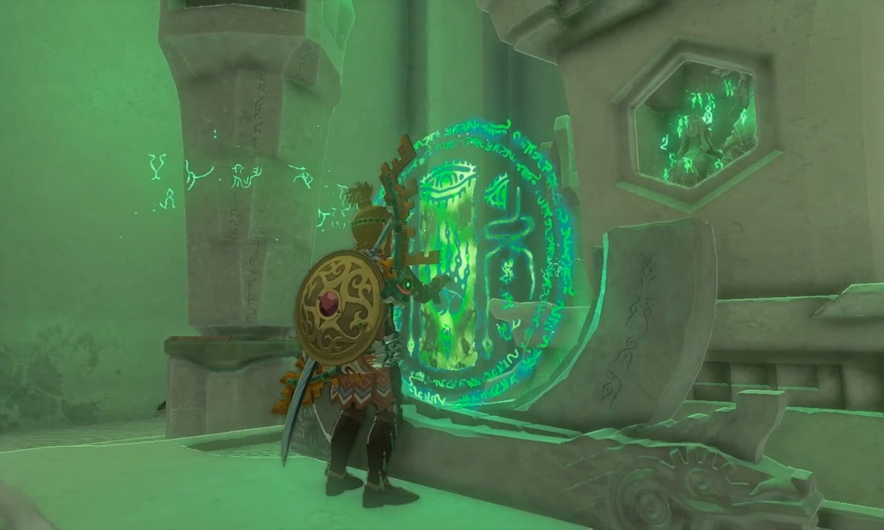 Image of The Legend of Zelda: Tears of the Kingdom showing the Kadaunar Shrine and it's location
