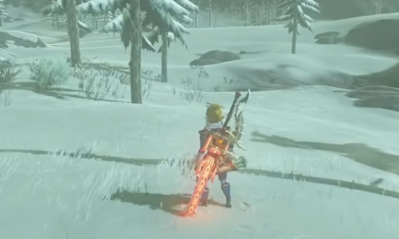 Link standing in open area