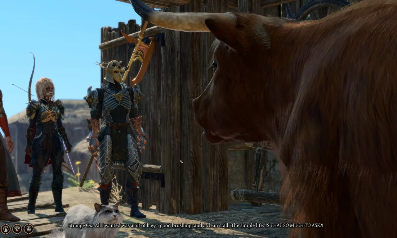How to Start Conversation with the Strange Ox in BG3?