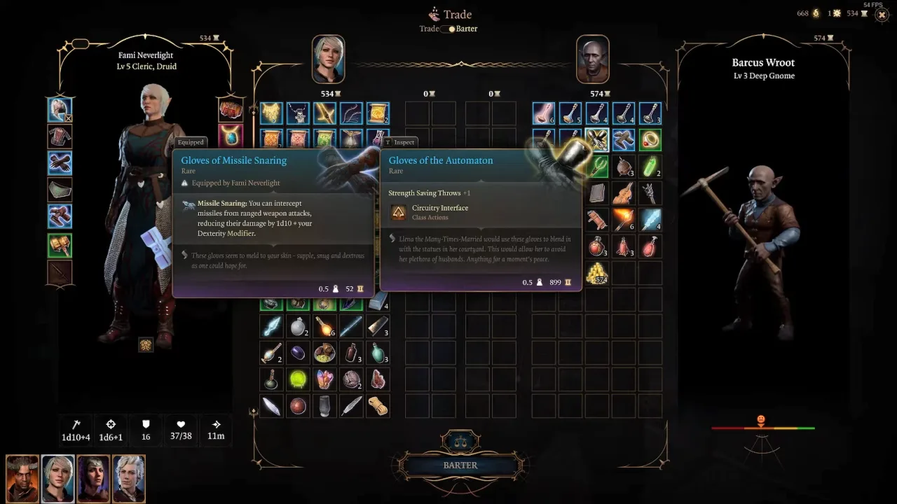 BG3 Gloves of Automaton Benefits
