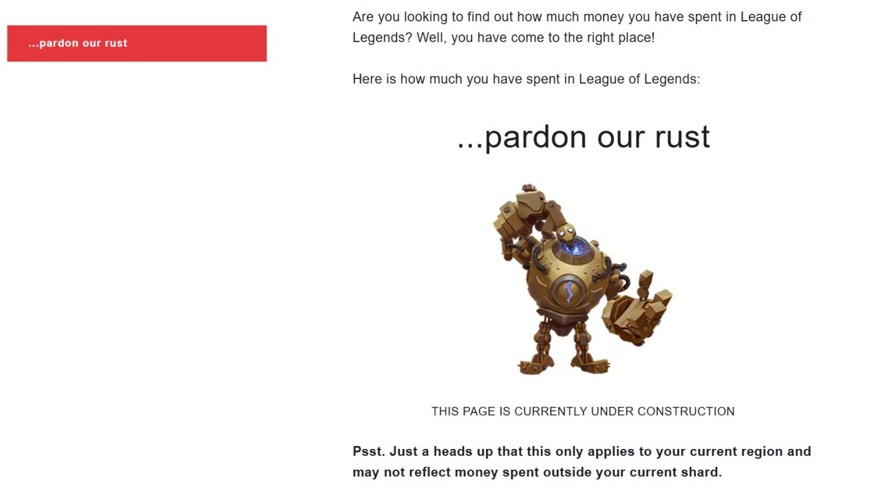 Riot official page to see LoL investment