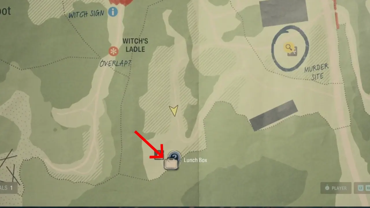 Campground Lunchbox Location on Cauldron Lake Map in Alan Wake 2