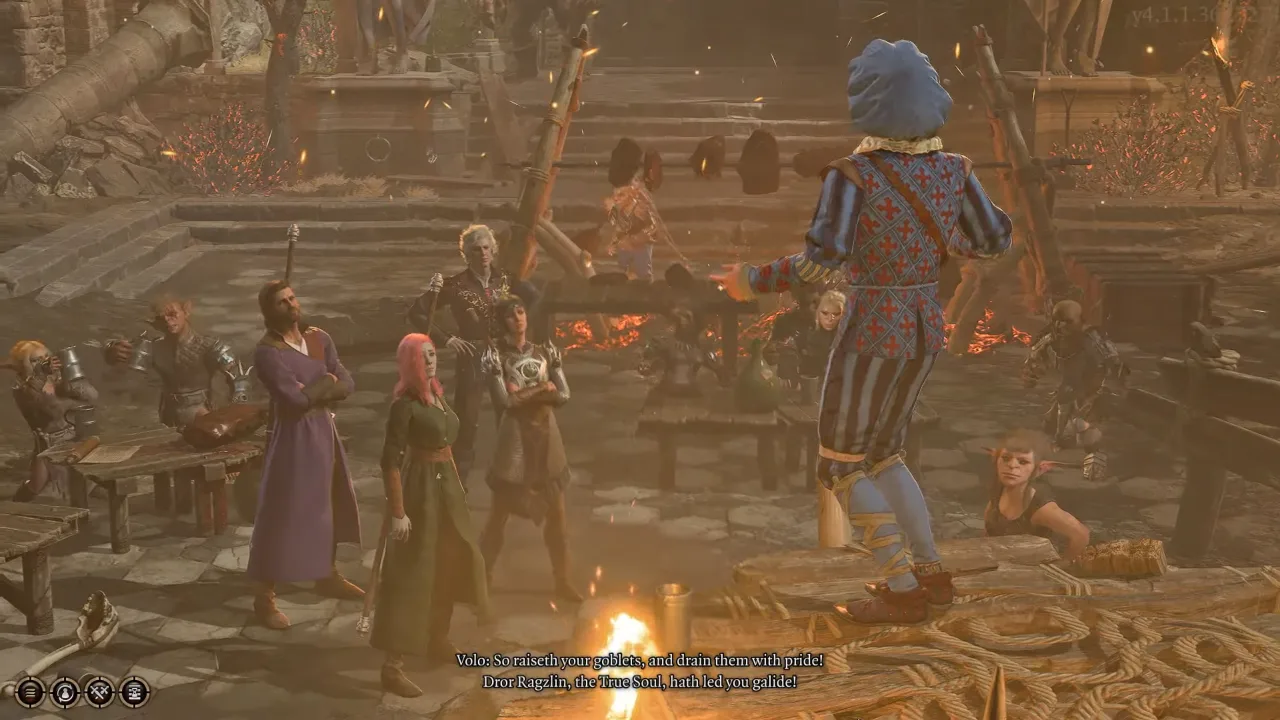 Volo Performing in Goblin Camp