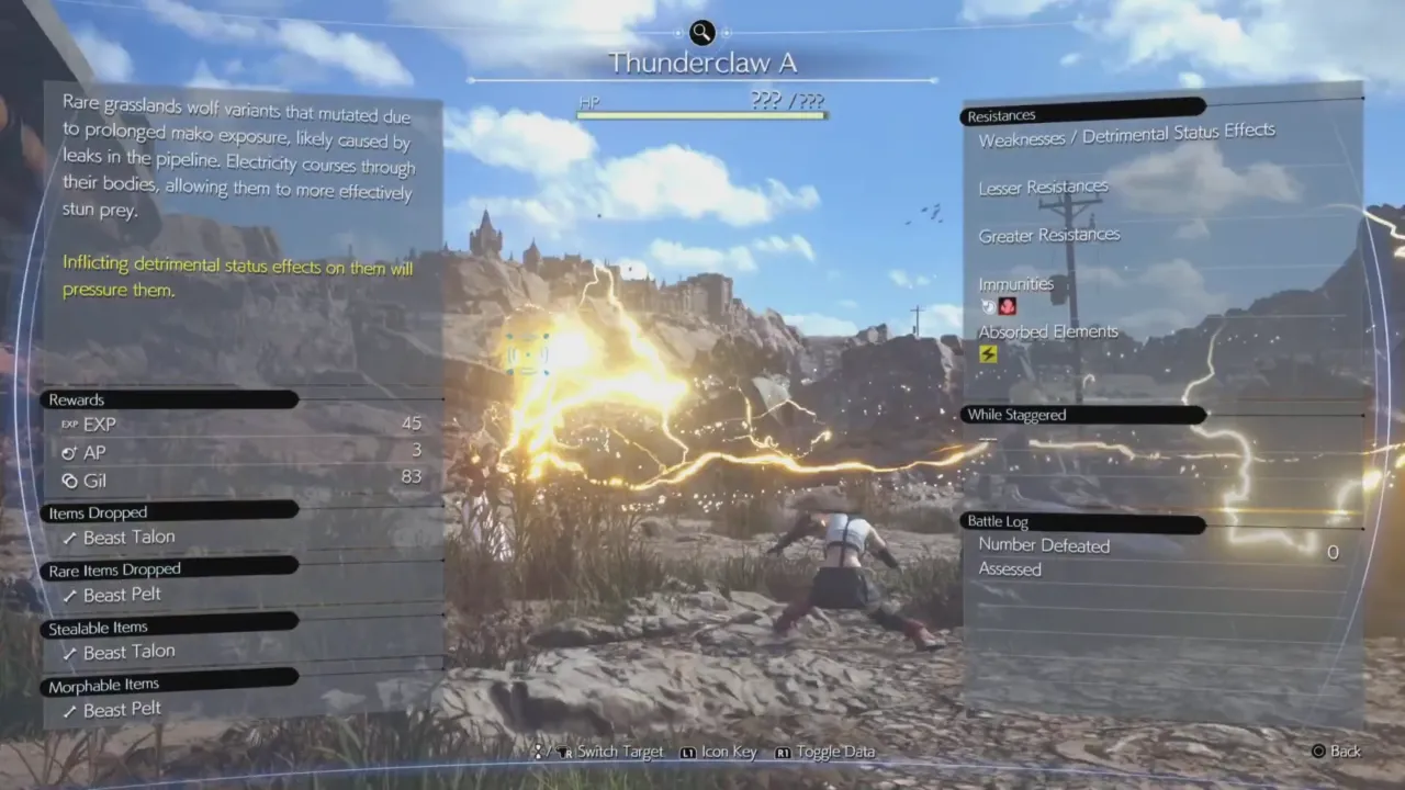 Thunderclaw fight - Final Fantasy VII Rebirth