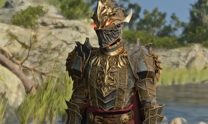 Illustration of the Oathbreaker Knight in Baldur's Gate 3.