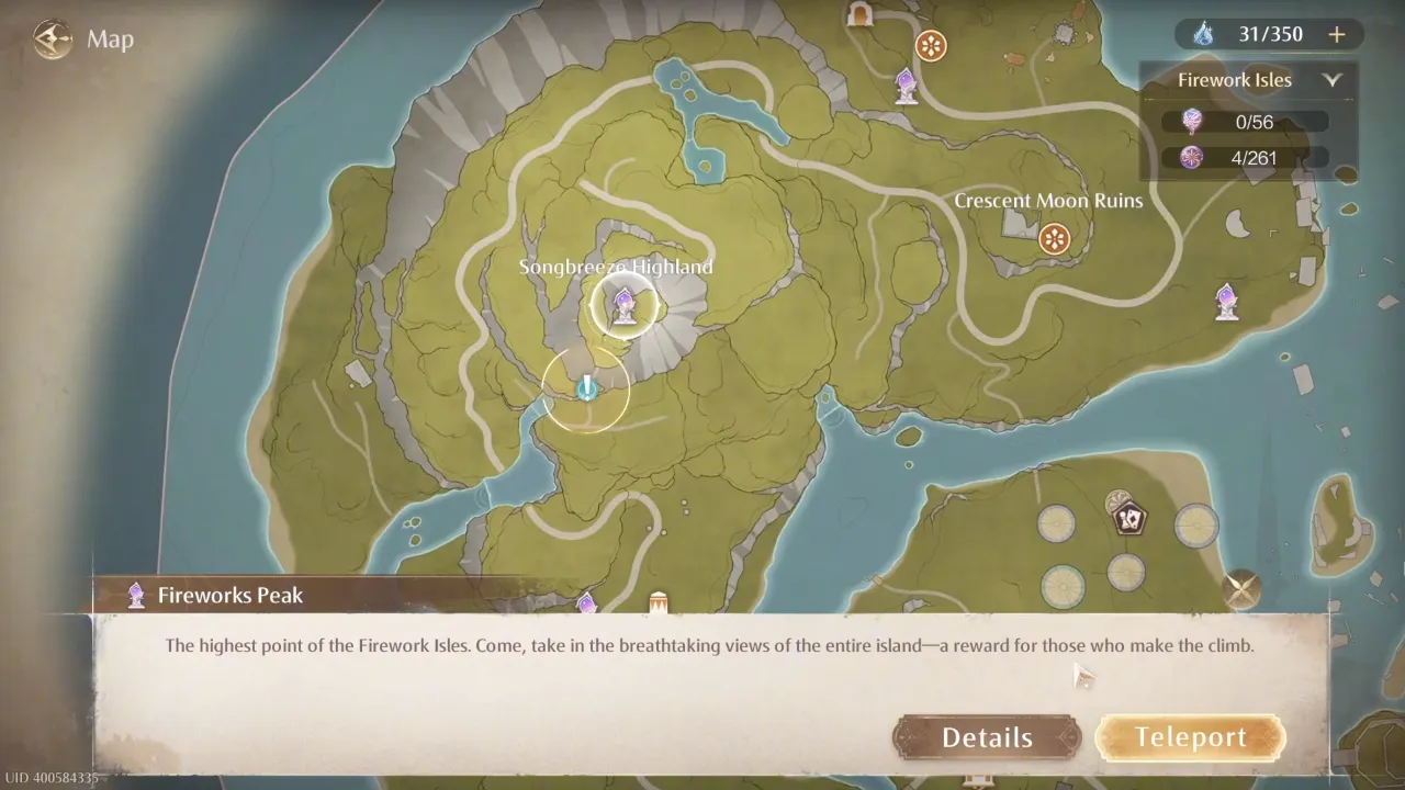Songbreeze Highland Hillside Teleport in Infinity Nikki