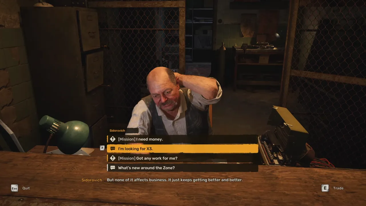 Talk with Sidorovich in - STALKER 2 Legends of the Zone