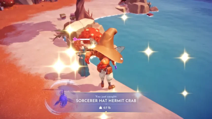 How to Catch Sorcerer Hat Hermit Crab in Disney Dreamlight Valley