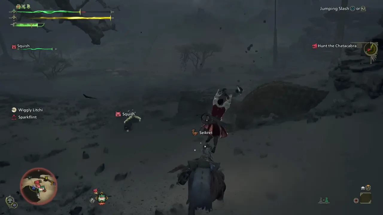 Fighting monster in Monster Hunter Wilds