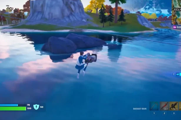 Player riding the Rocket Ram in Fortnite