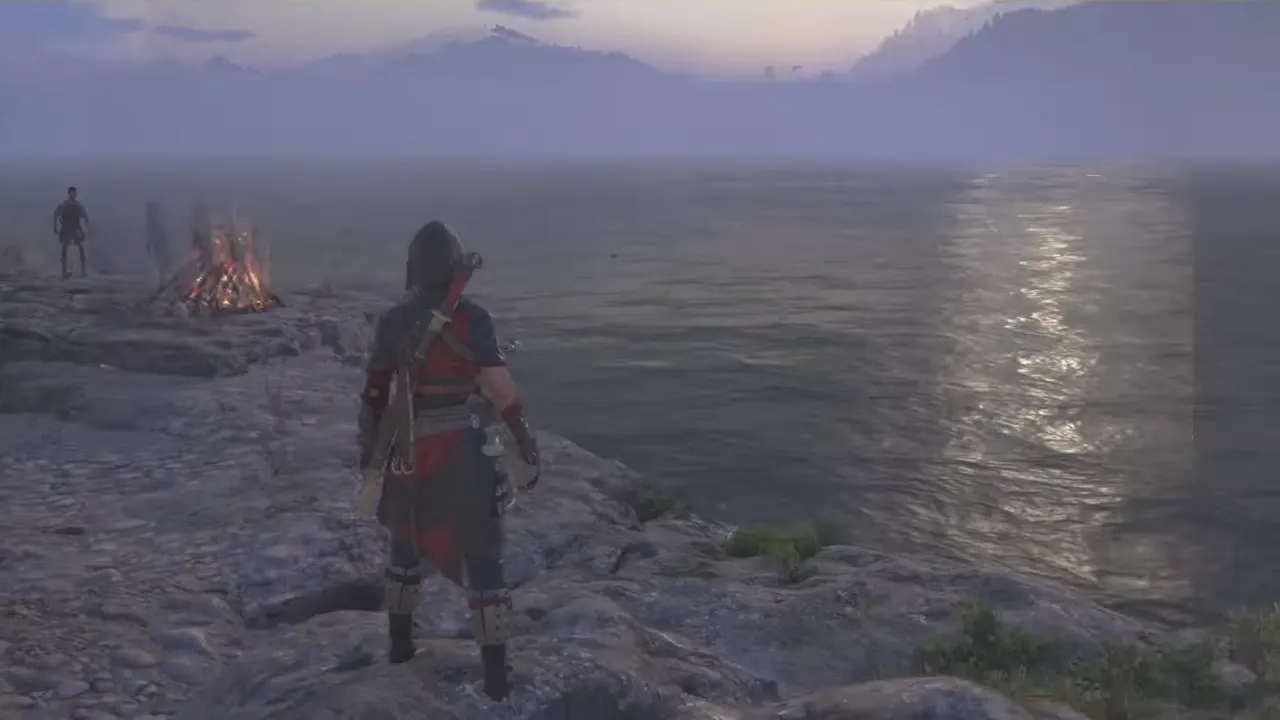 Okishima Island shore in Assassin’s Creed Shadows