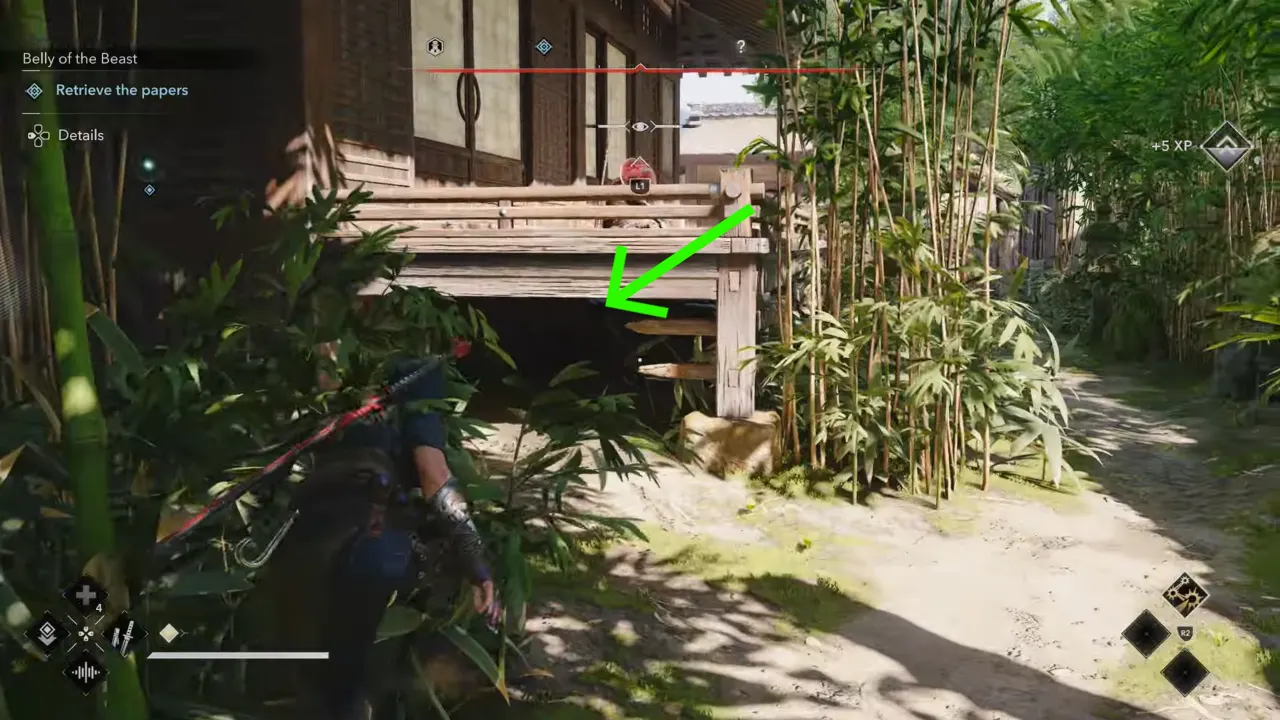 Crawlspace spot under the building Assassin's Creed Shadows