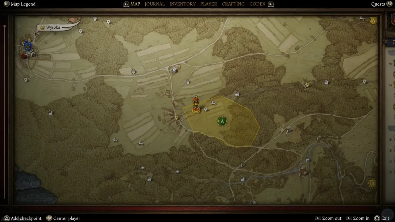 Grave By Three Trunks Location Tree in KCD2