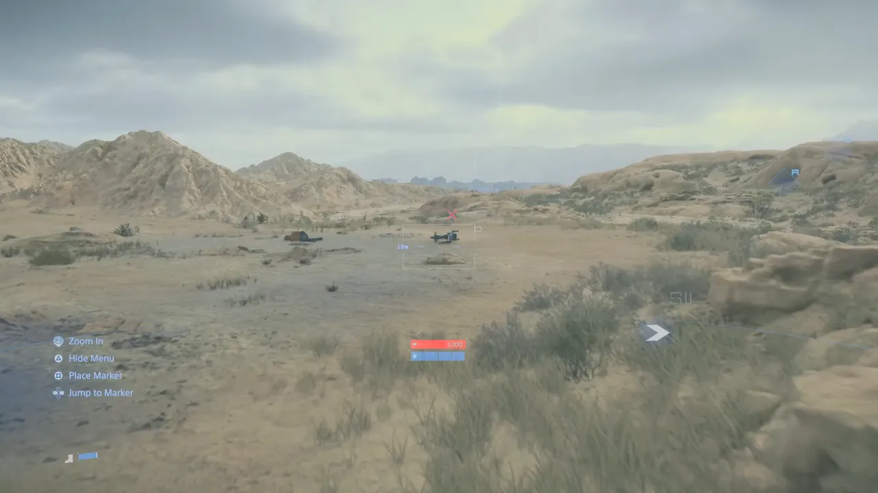 Death Stranding 2 Fragile is spotted at distance fallen on the ground.