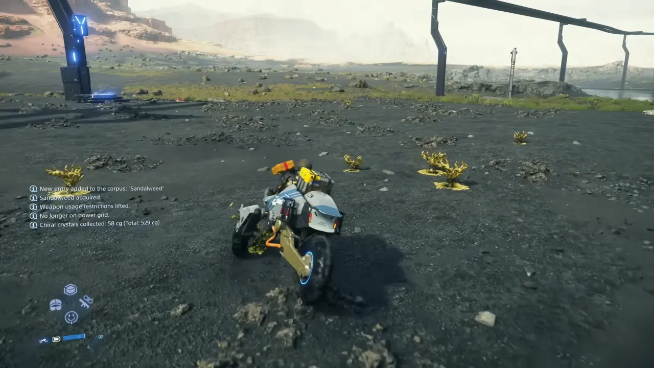 Farming Chiral Crystals in Death Stranding 2