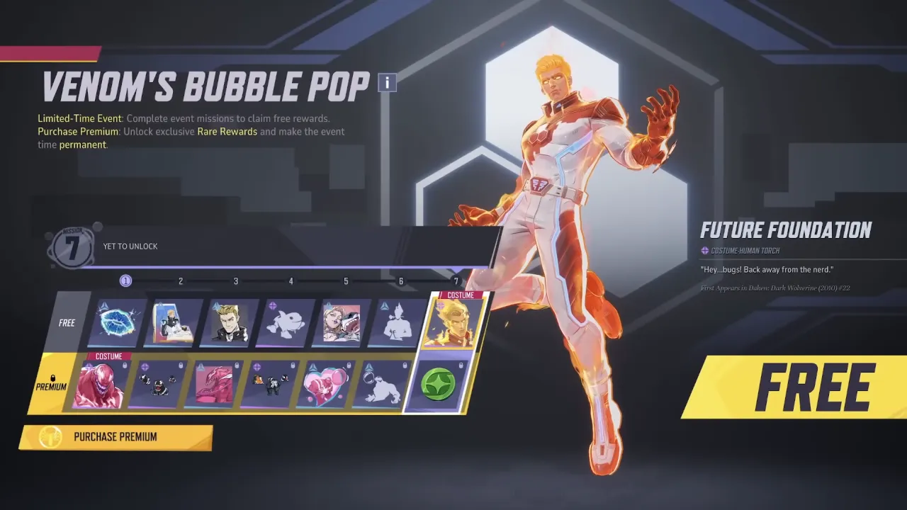 Marvel Rivals Future Foundation Human Torch Skin for Free