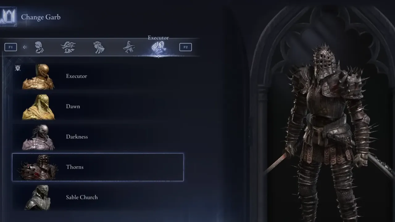 Thorns Executor Dark Souls Skin in ELDEN RING Nightreign