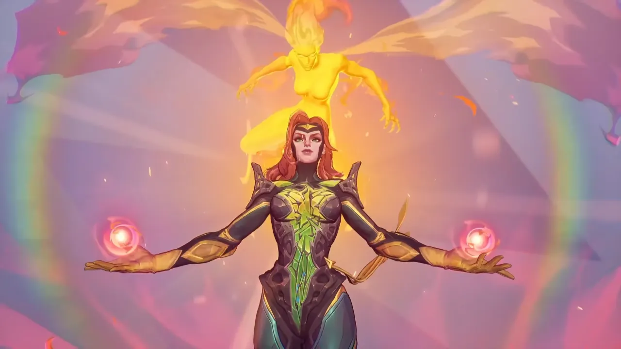 Marvel Rivals - mid-range shot of Phoenix showing her powers.
