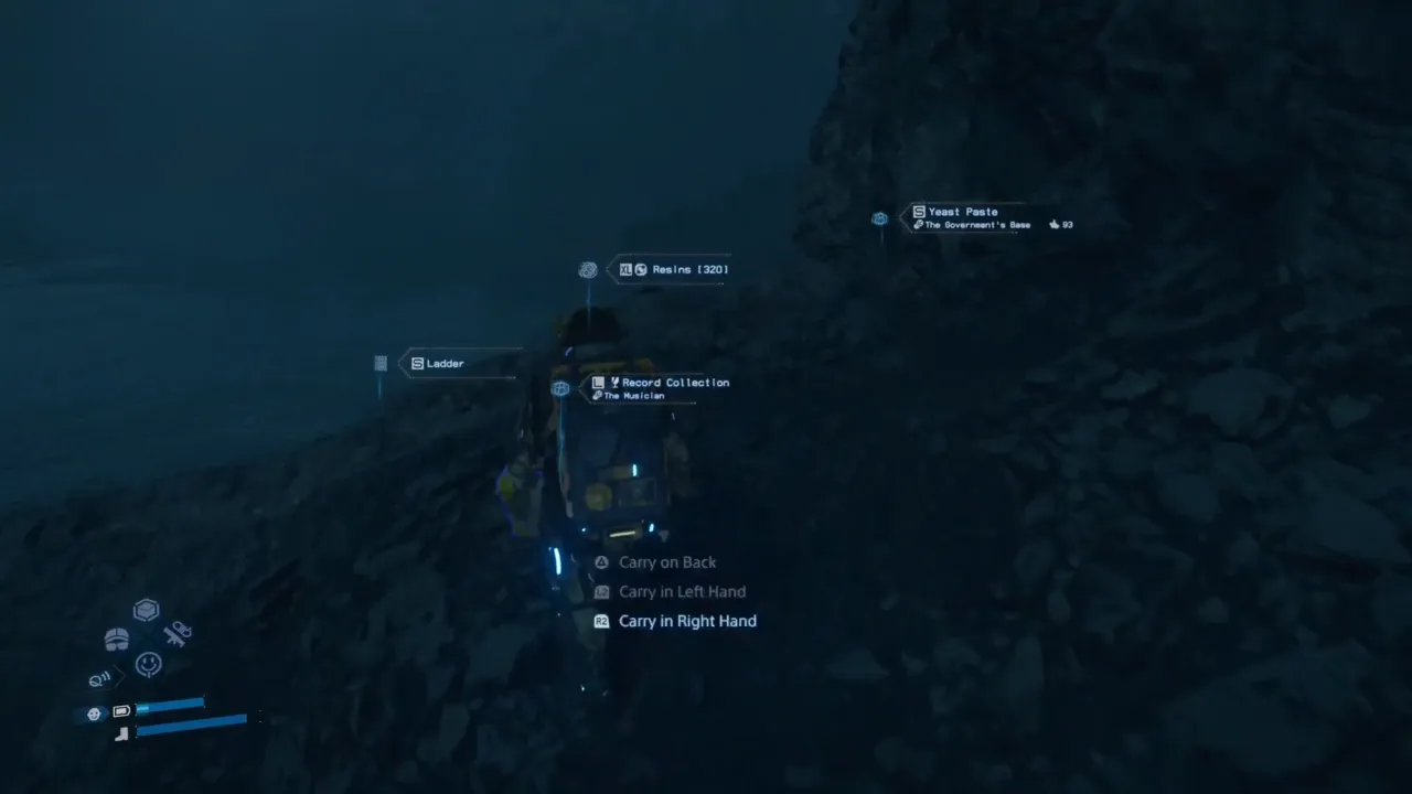 Death Stranding 2 Sub Order 103 Stolen Record Collection on cliffside