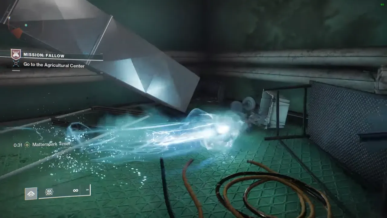 Destiny 2 Edge of Fate Fallow - Vent in Matterspark room