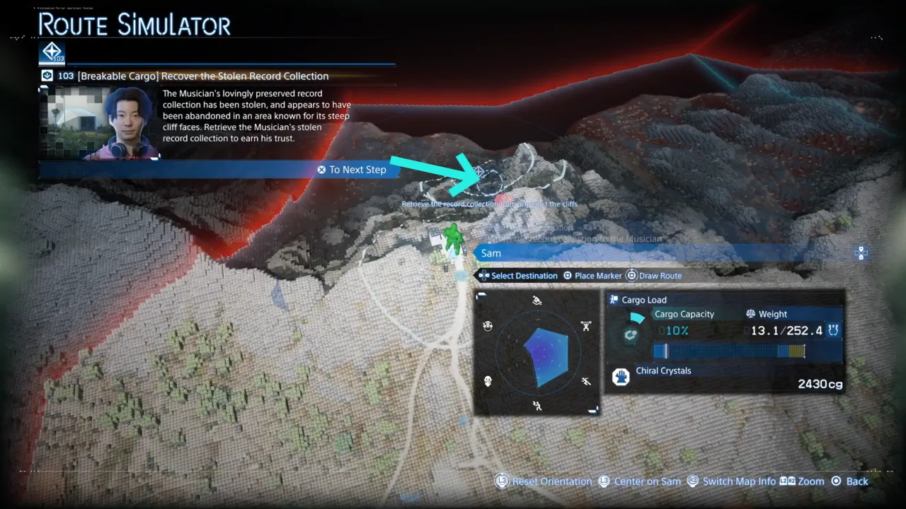 Stolen Record Collection map location in Death Stranding 2