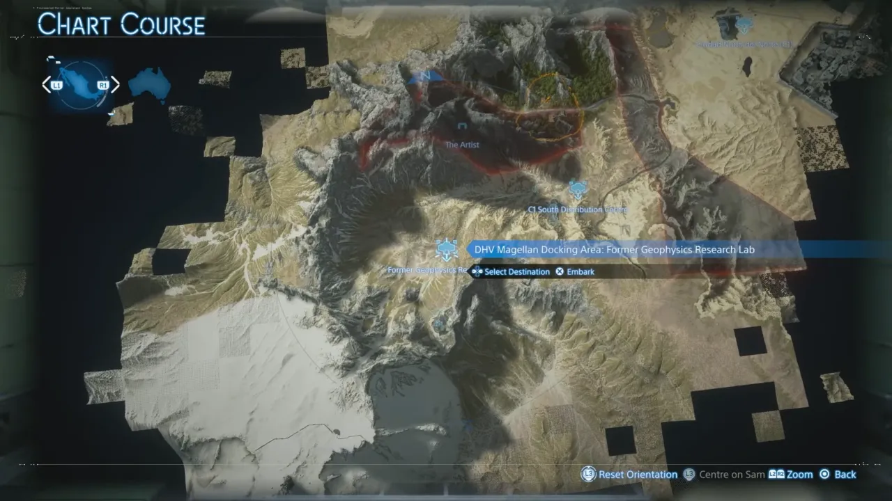 Fast Travel using the DHV Magellan in Death Stranding 2