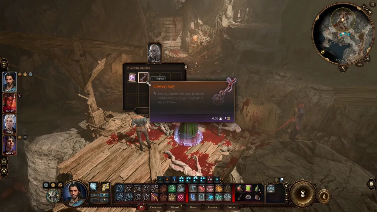Collected Flower Key from doppleganger in underneath tunnel - Baldur's Gate 3