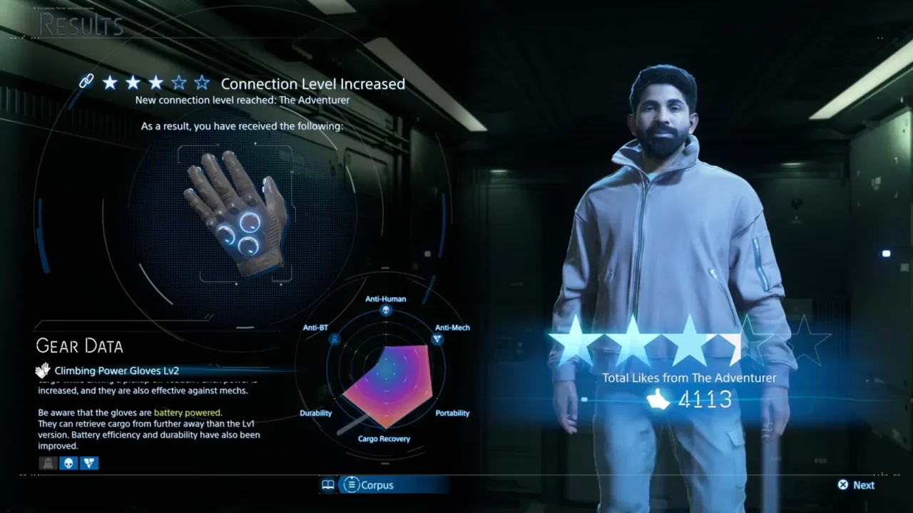 Death Stranding 2 Climbing Power Gloves Lv2