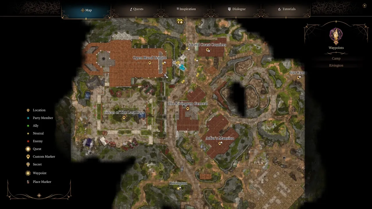Open Hand Temple map location - Solve the Open Hand Temple Murders in Baldur's Gate 3