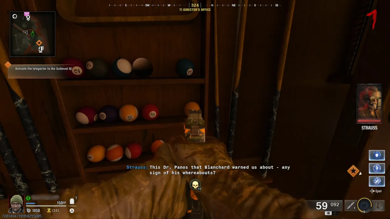 Shooting pool balls to spawn Self-Revive on pool table in Black Ops 6 Zombies