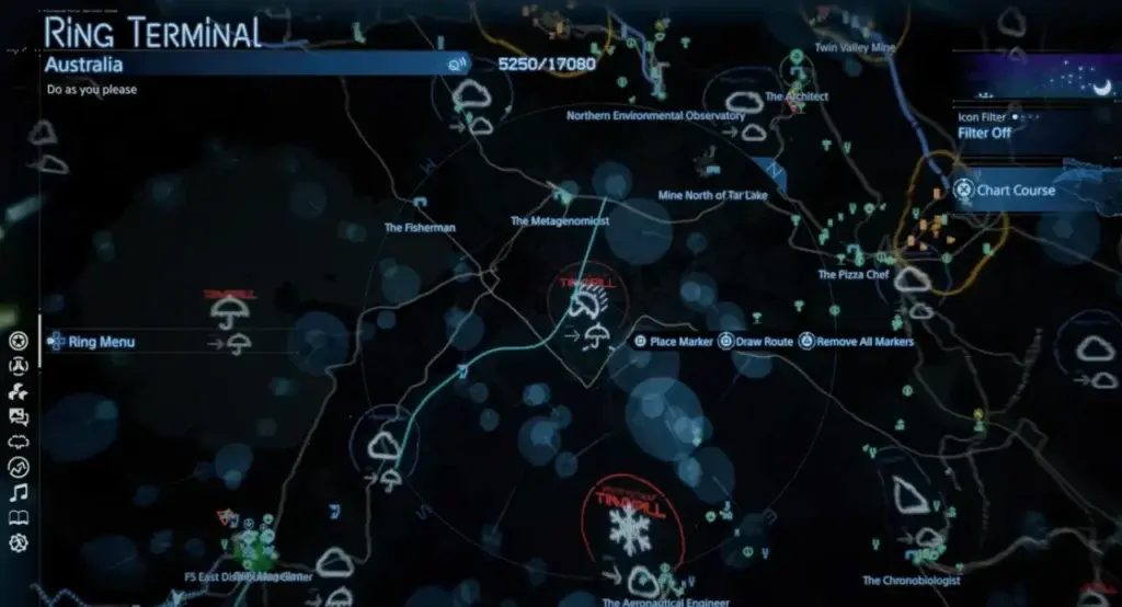 Short Range Forecast Map in Death Stranding 2