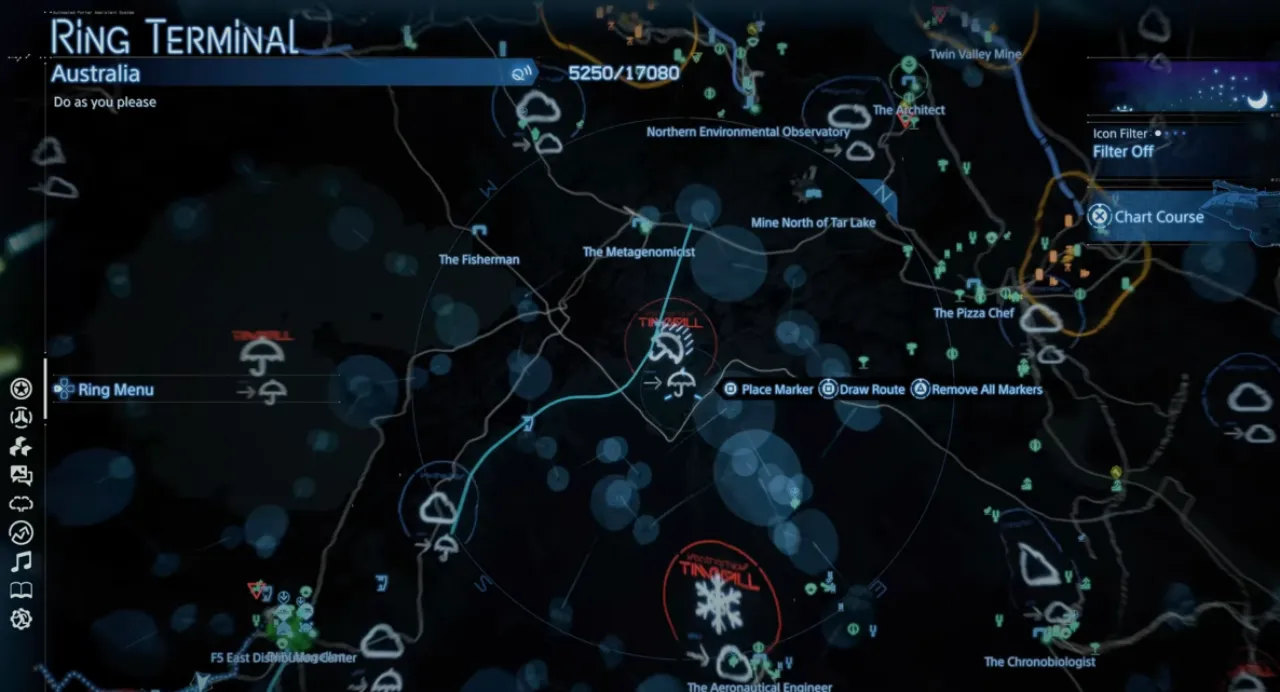 Short Range Forecast Map in Death Stranding 2