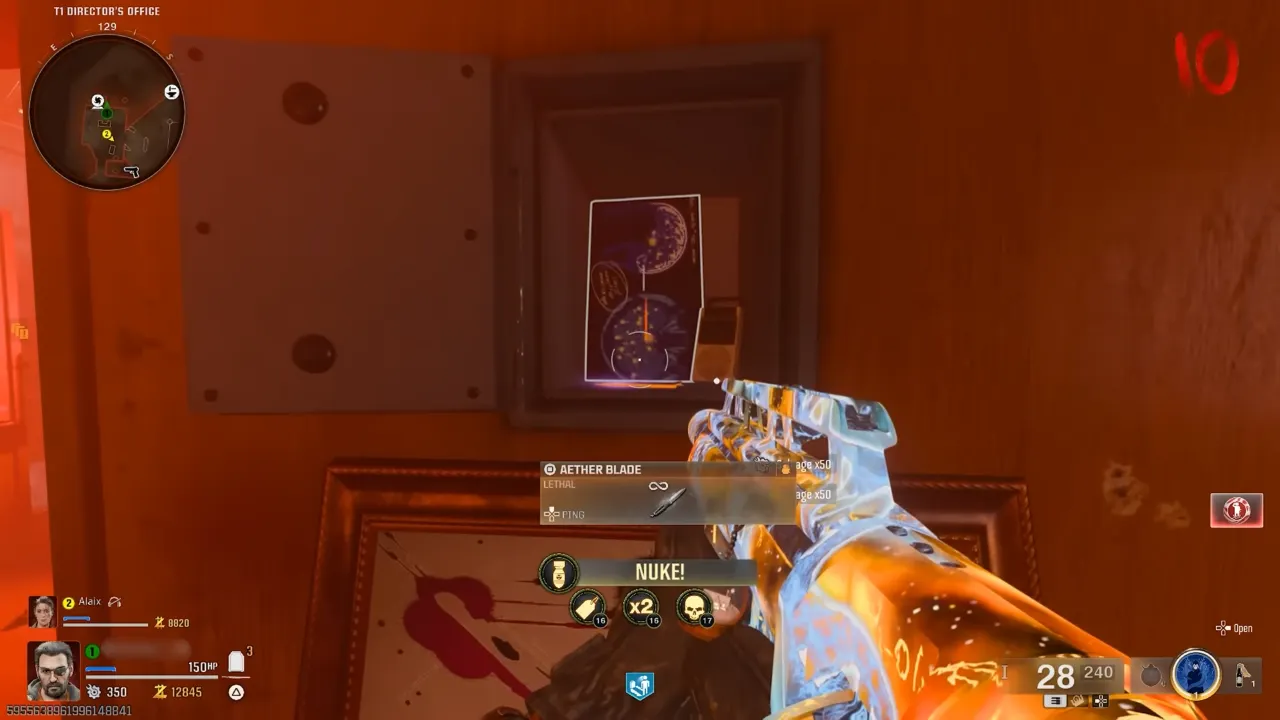 Aether Blade in Safe in Call of Duty: Black Ops 6 Zombies
