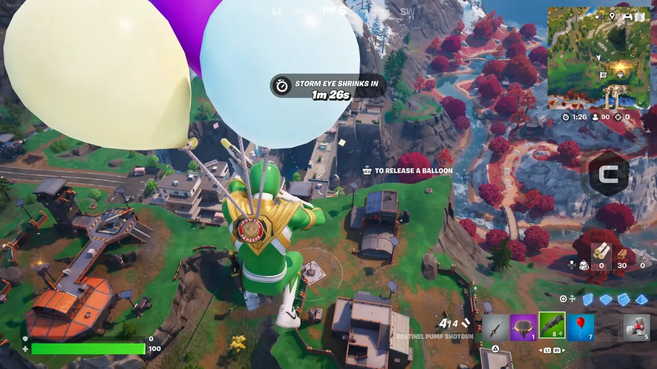 Ascend to 80 Meters Using Balloons - Fortnite Birthday Quest