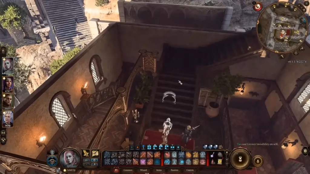 Going to third floor using Invisibility – Investigate Felogyr’s Fireworks Baldur’s Gate 3 (BG3