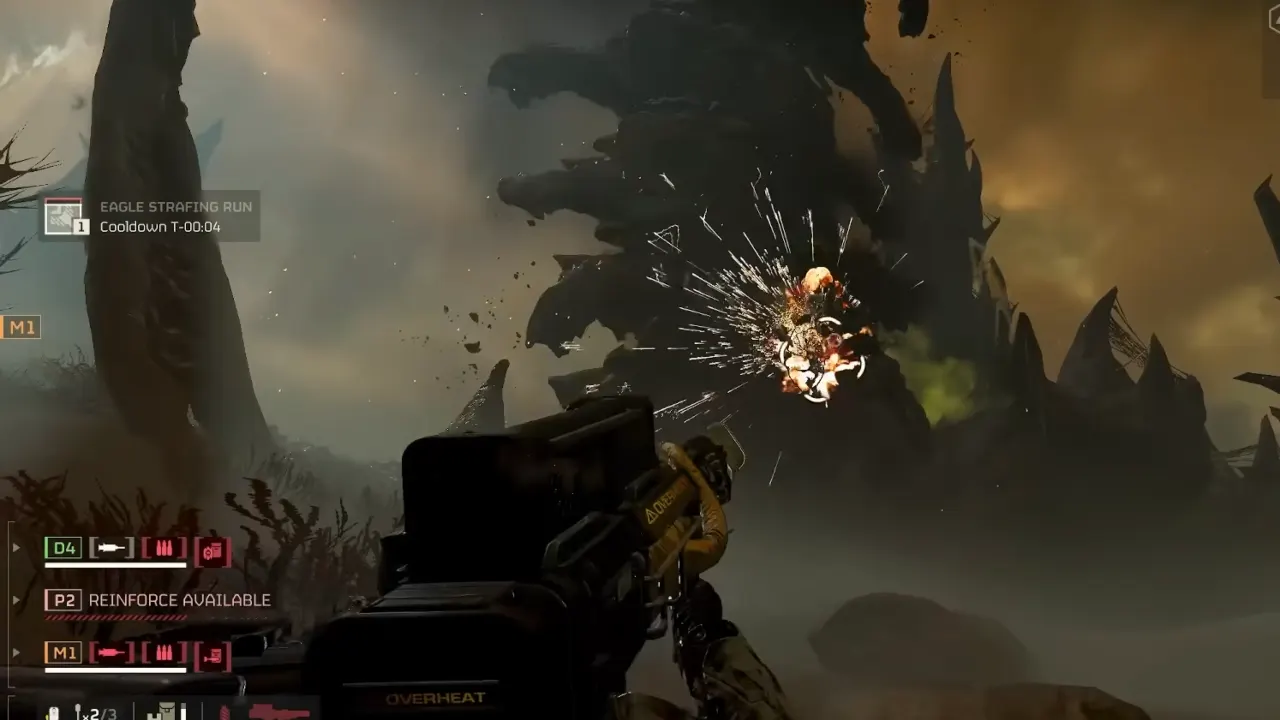 Attcking Hive Lord's weak point in Helldivers 2