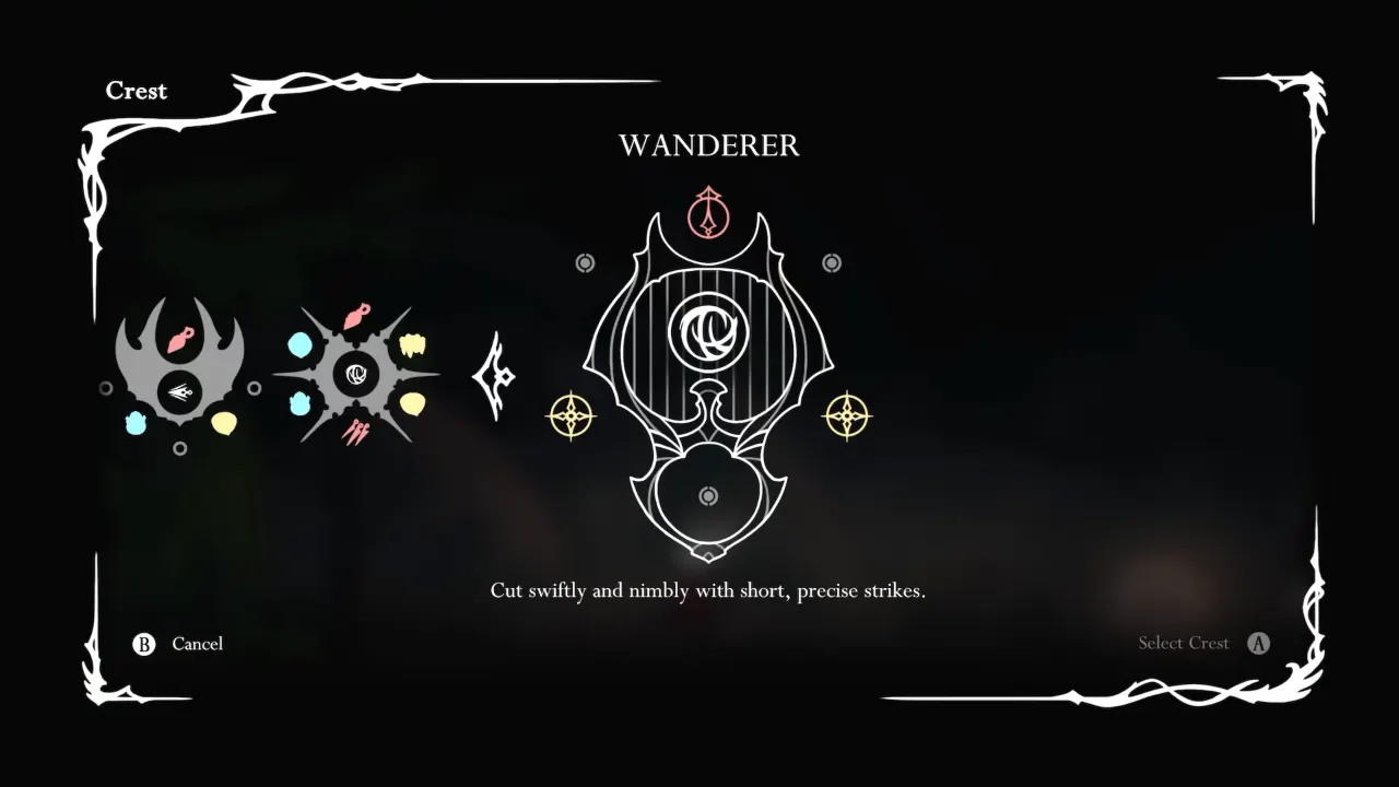 Hollow Knight Silksong Wanderer Crest