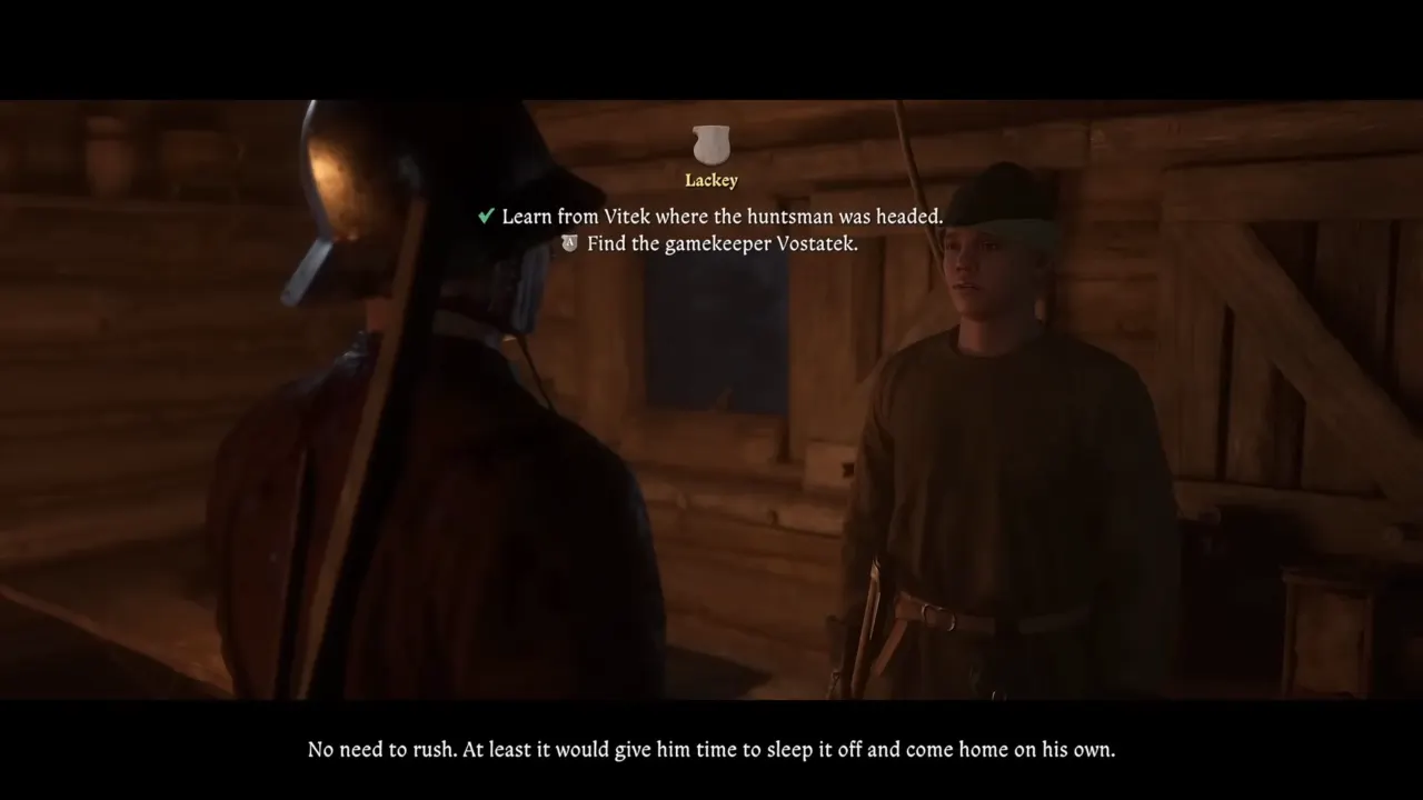Henry talking to gamekeeper's son in Kingdom Come Deliverance 2