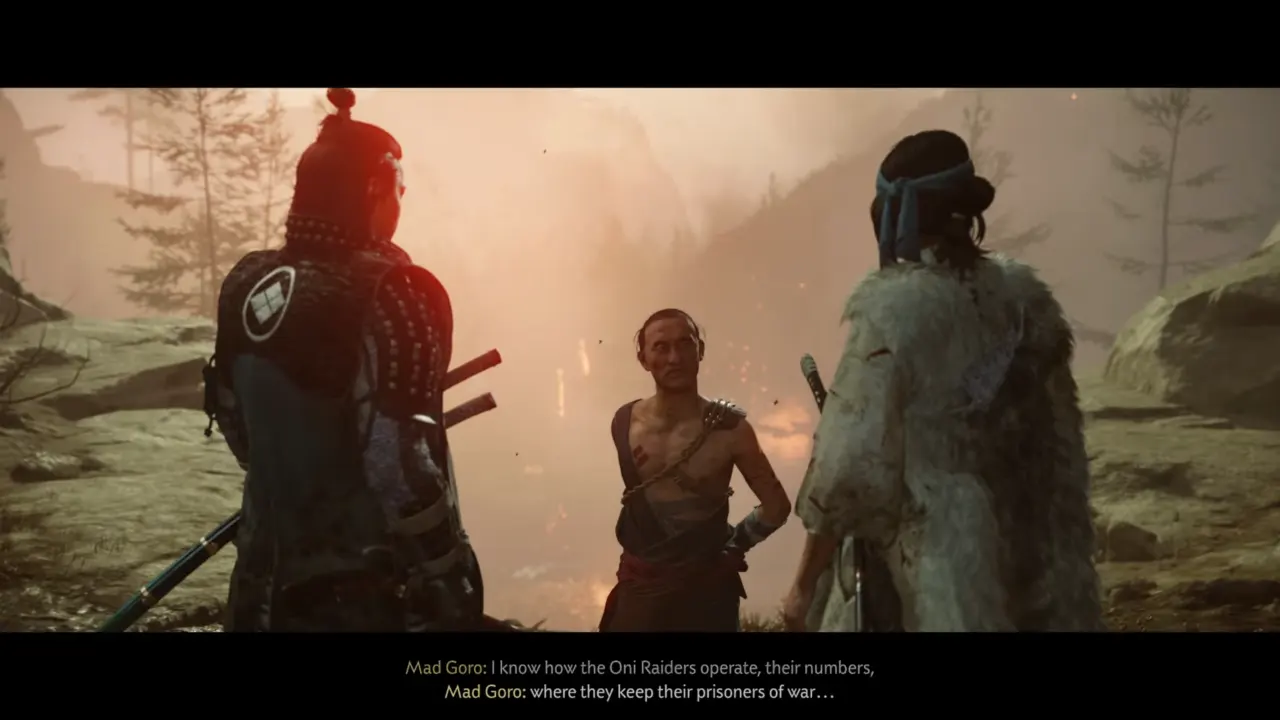 Atsu and Jubei's final cutscene with Mad Goro - Ghost of Yotei A Mad Pursuit