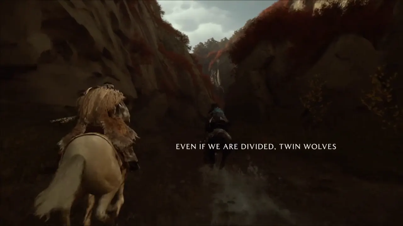 Atsu and Kitamori riding to Matsumae Camp in Ghost of Yotei