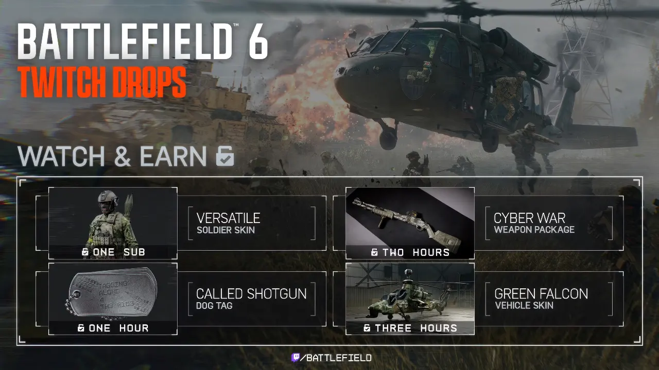 All Battlefield 6 Twitch Drops
